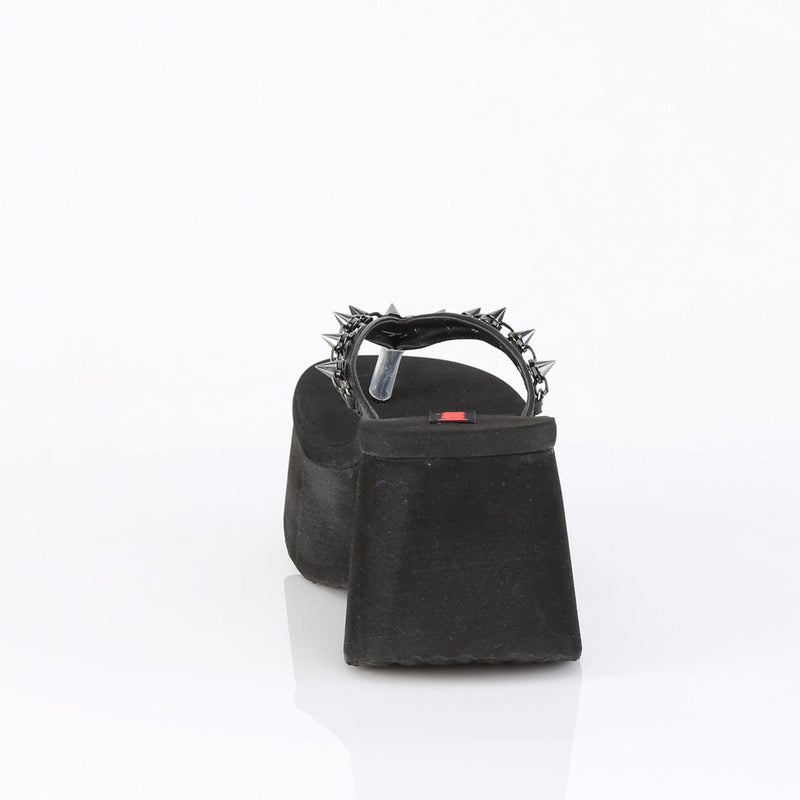 Demonia FUNN-35 Sandal (Black Vegan Leather)