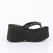 Demonia FUNN-35 Sandal (Black Vegan Leather)