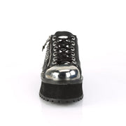 Demonia GRAVEDIGGER-04 Sneaker (Black Vegan Leather)