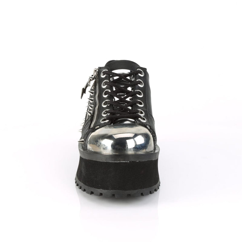 Demonia GRAVEDIGGER-04 Sneaker (Black Vegan Leather)