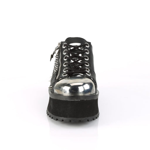 Demonia GRAVEDIGGER-04 Sneaker (Black Vegan Leather)