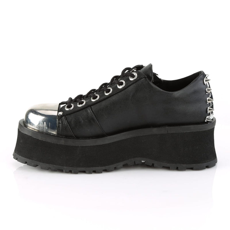Demonia GRAVEDIGGER-04 Sneaker (Black Vegan Leather)