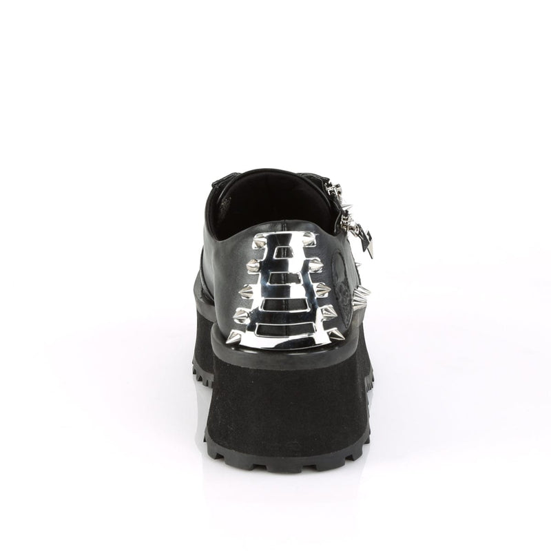 Demonia GRAVEDIGGER-04 Sneaker (Black Vegan Leather)