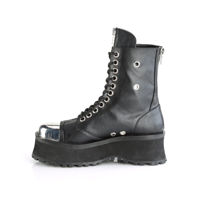 Demonia GRAVEDIGGER-10 Ankle Boot (Black Vegan Leather)