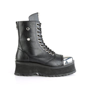 Demonia GRAVEDIGGER-10 Ankle Boot (Black Vegan Leather)