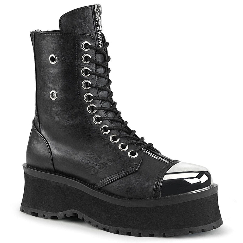 Demonia GRAVEDIGGER-10 Ankle Boot (Black Vegan Leather)