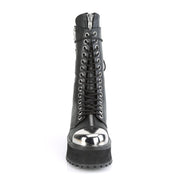 Demonia GRAVEDIGGER-14 Mid-Calf Boot (Black Vegan Leather)