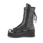 Demonia GRAVEDIGGER-14 Mid-Calf Boot (Black Vegan Leather)