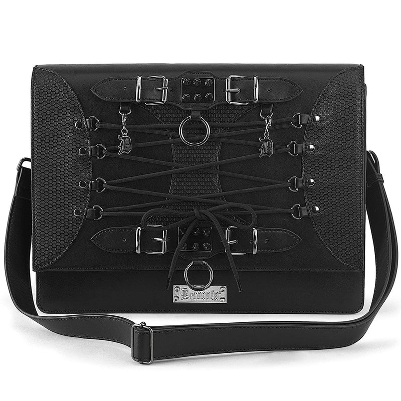 Demonia HB-661 CrossBody Bag (Black Vegan Leather) ONE SIZE