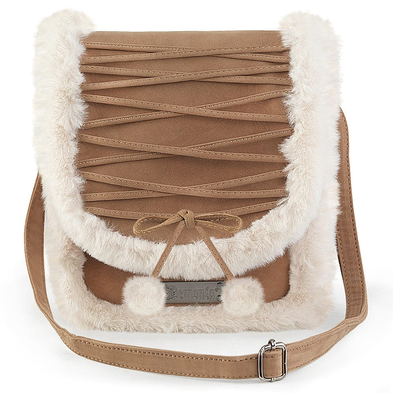 Demonia HB-663 CAMEL FAUX SUEDE-FAUX FUR ONE SIZE