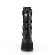 Demonia KERA-110 Mid-Calf Boot (Black Vegan Leather-Patent)