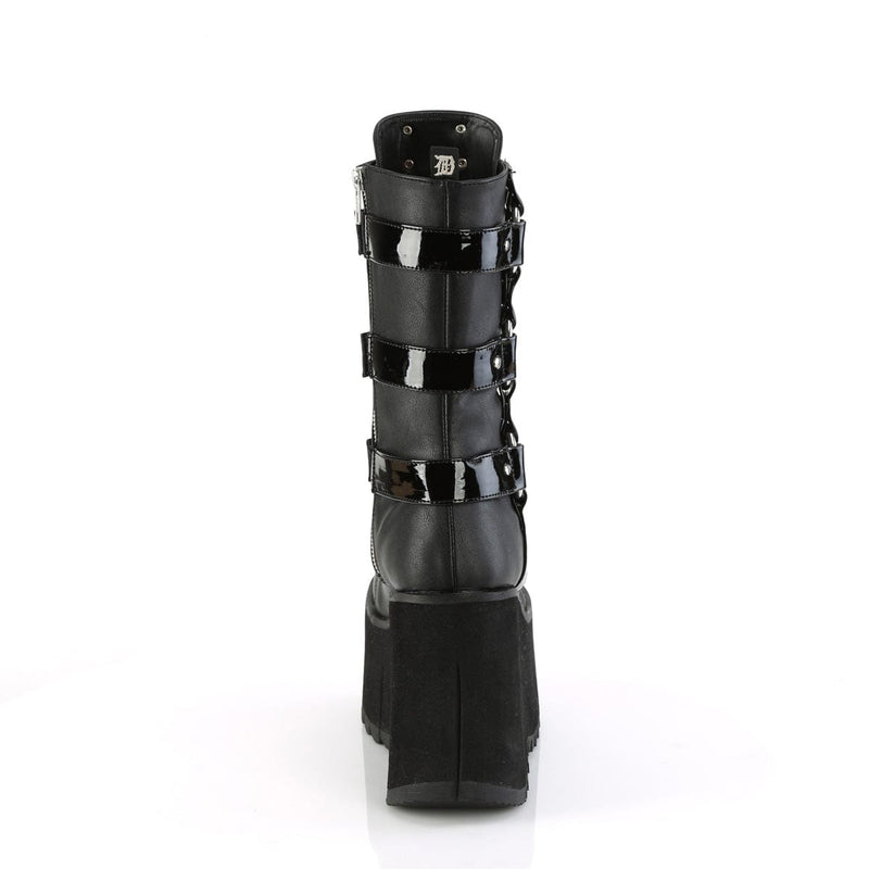Demonia KERA-110 Mid-Calf Boot (Black Vegan Leather-Patent)