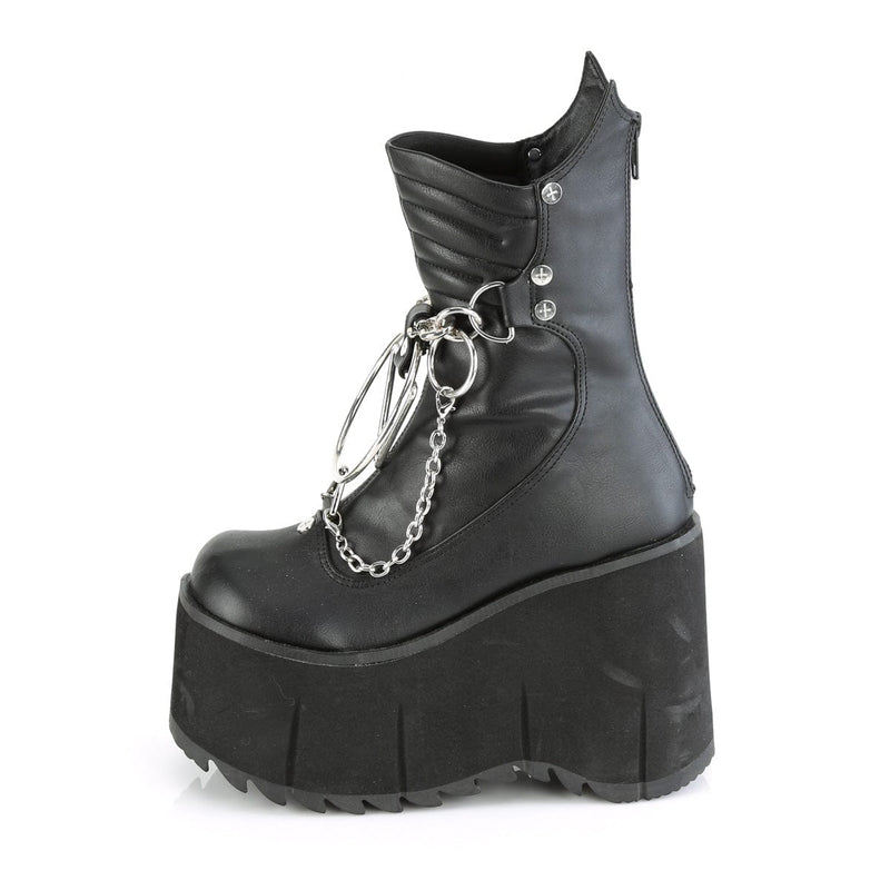 Demonia KERA-130 Mid-Calf Boot (Black Vegan Leather)