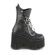 Demonia KERA-130 Mid-Calf Boot (Black Vegan Leather)