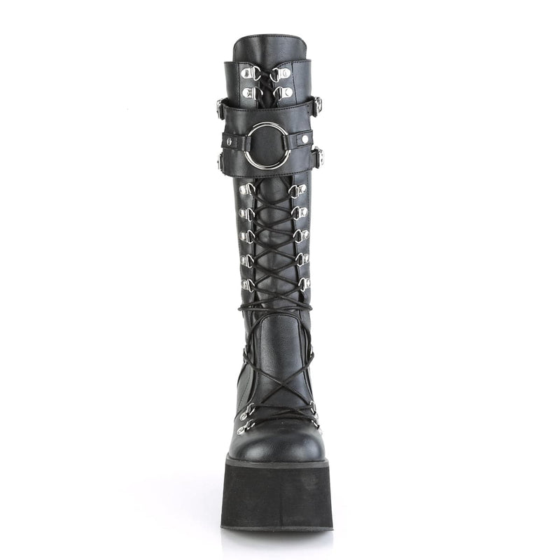 Demonia KERA-200 Knee High Boot (Black Vegan Leather)