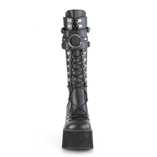 Demonia KERA-200 Knee High Boot (Black Vegan Leather)