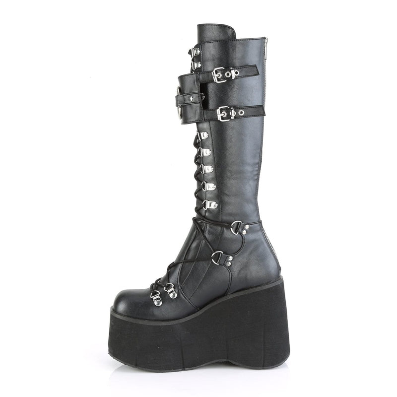 Demonia KERA-200 Knee High Boot (Black Vegan Leather)