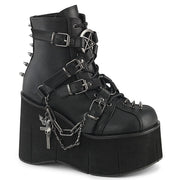 Demonia KERA-68 Ankle Boot (Black Vegan Leather)