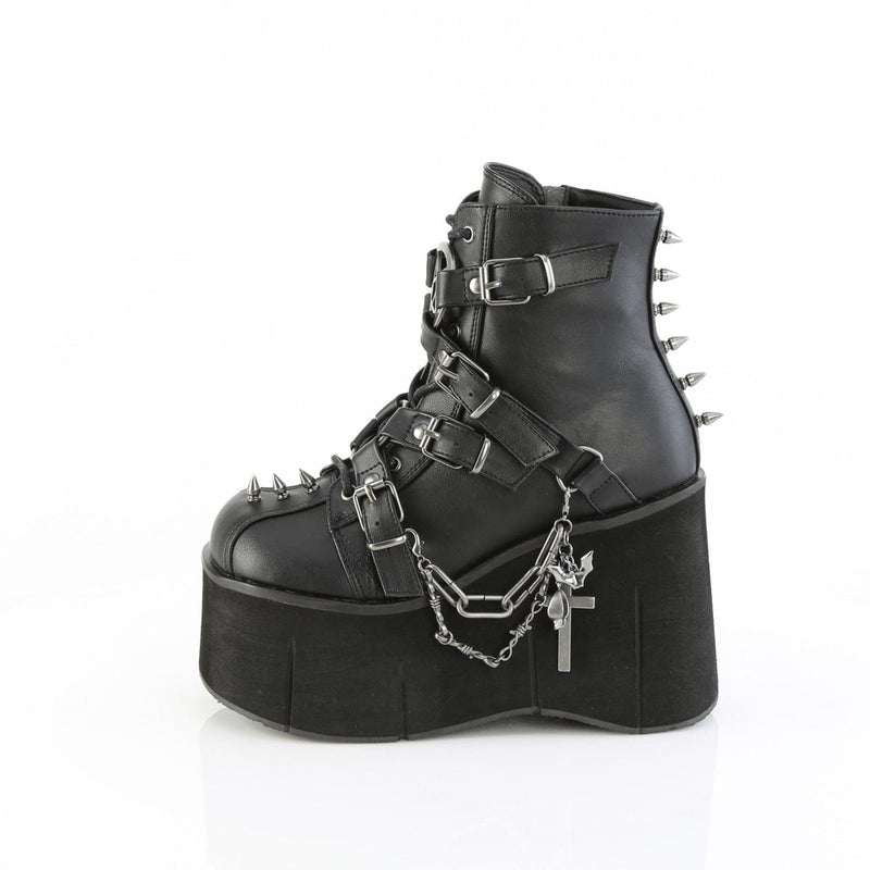 Demonia KERA-68 Ankle Boot (Black Vegan Leather)