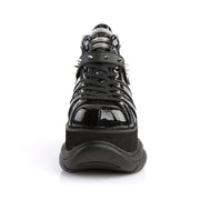 Demonia NEPTUNE-100 Ankle Boot (Black Glitter-Silver/Vegan Leather)