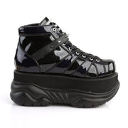 Demonia NEPTUNE-100 Ankle Boot (Black Glitter-Silver/Vegan Leather)