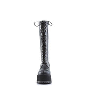 Demonia RANGER-302 Knee High Boot (Black Vegan Leather)