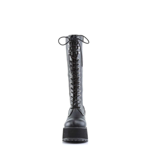 Demonia RANGER-302 Knee High Boot (Black Vegan Leather)
