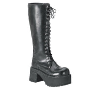 Demonia RANGER-302 Knee High Boot (Black Vegan Leather)