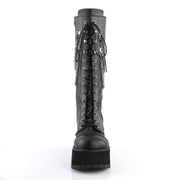 Demonia RANGER-303 Knee High Boot (Black Faux Leather)