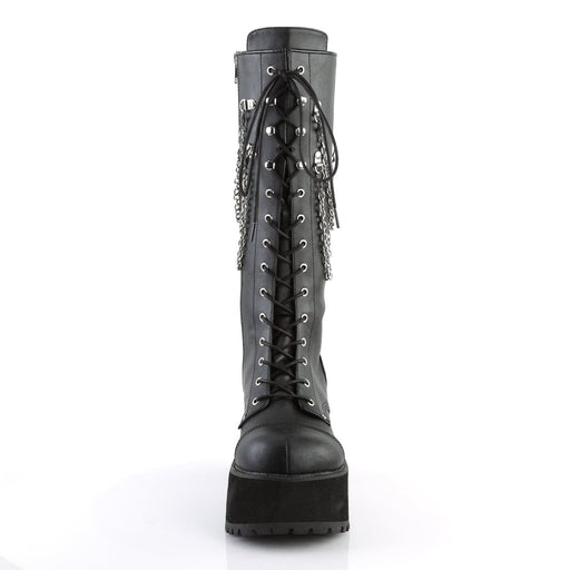 Demonia RANGER-303 Knee High Boot (Black Faux Leather)