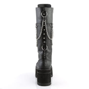 Demonia RANGER-303 Knee High Boot (Black Faux Leather)