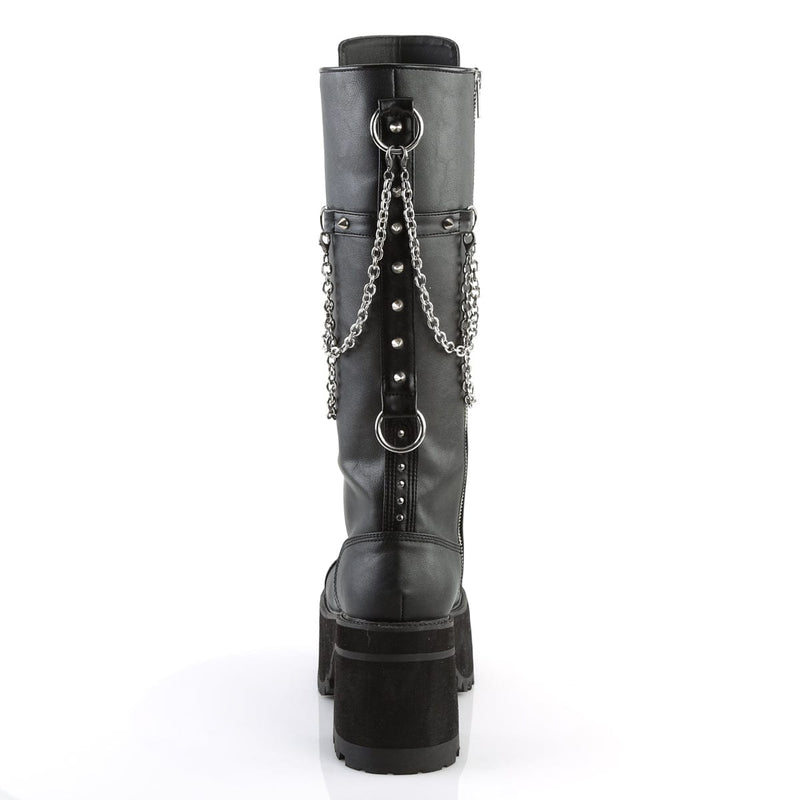 Demonia RANGER-303 Knee High Boot (Black Faux Leather)