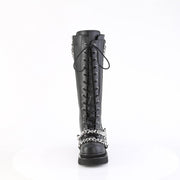 Demonia RENEGADE-215 Knee High Boot (Black Vegan Leather)