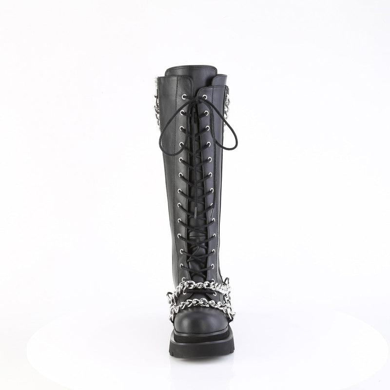 Demonia RENEGADE-215 Knee High Boot (Black Vegan Leather)