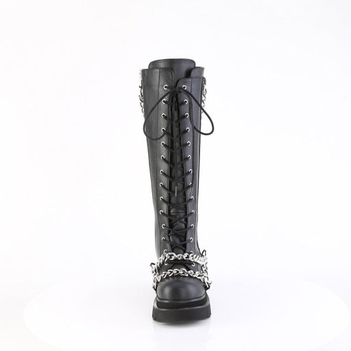 Demonia RENEGADE-215 Knee High Boot (Black Vegan Leather)