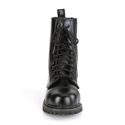 Demonia RIOT-10 Ankle Boot (Black Leather)