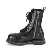 Demonia RIOT-10 Ankle Boot (Black Leather)