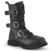 Demonia RIOT-12BK Ankle Boot (Black Vegan Leather)