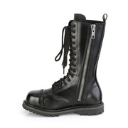Demonia RIOT-14 Mid-Calf Boot (Black Leather)