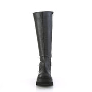 Demonia SHAKER-100WC Knee High Boot (Black Vegan Leather)