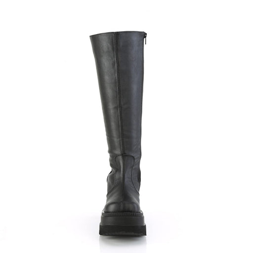 Demonia SHAKER-100WC Knee High Boot (Black Vegan Leather)