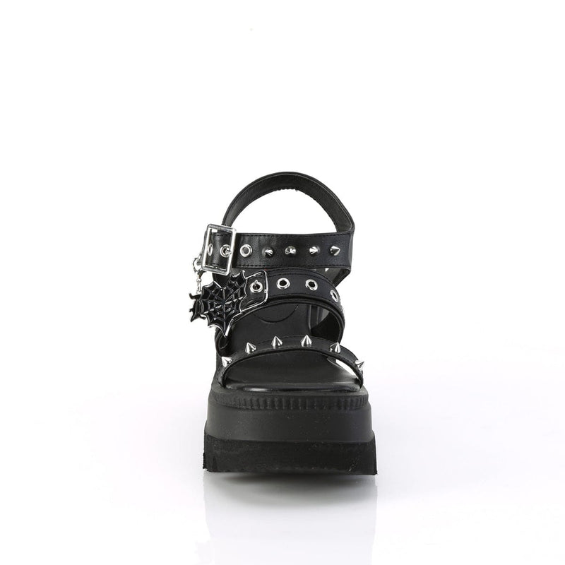 Demonia SHAKER-13 Sandal (Black Vegan Leather)