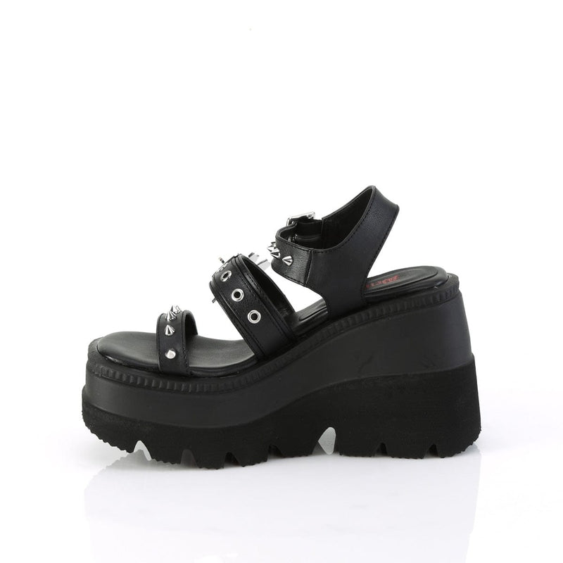 Demonia SHAKER-13 Sandal (Black Vegan Leather)