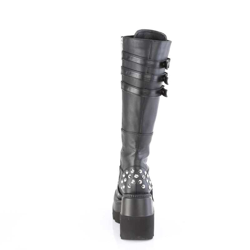 Demonia SHAKER-225 Black Vegan Leather