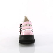Demonia SHAKER-27 Mary Jane (Baby Pink-White Patent)