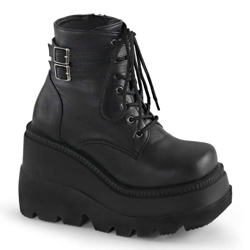 Demonia SHAKER-52 Ankle Boot (Black Vegan Leather)