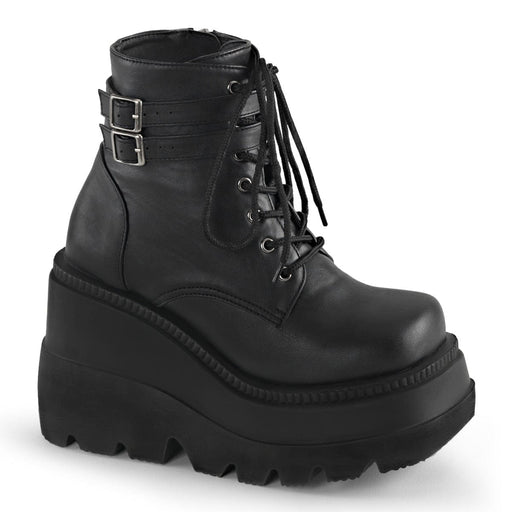 Demonia SHAKER-52 Ankle Boot (Black Vegan Leather)