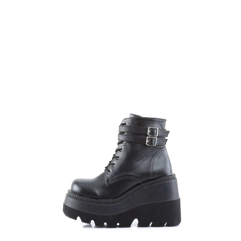Demonia SHAKER-52 Ankle Boot (Black Vegan Leather)