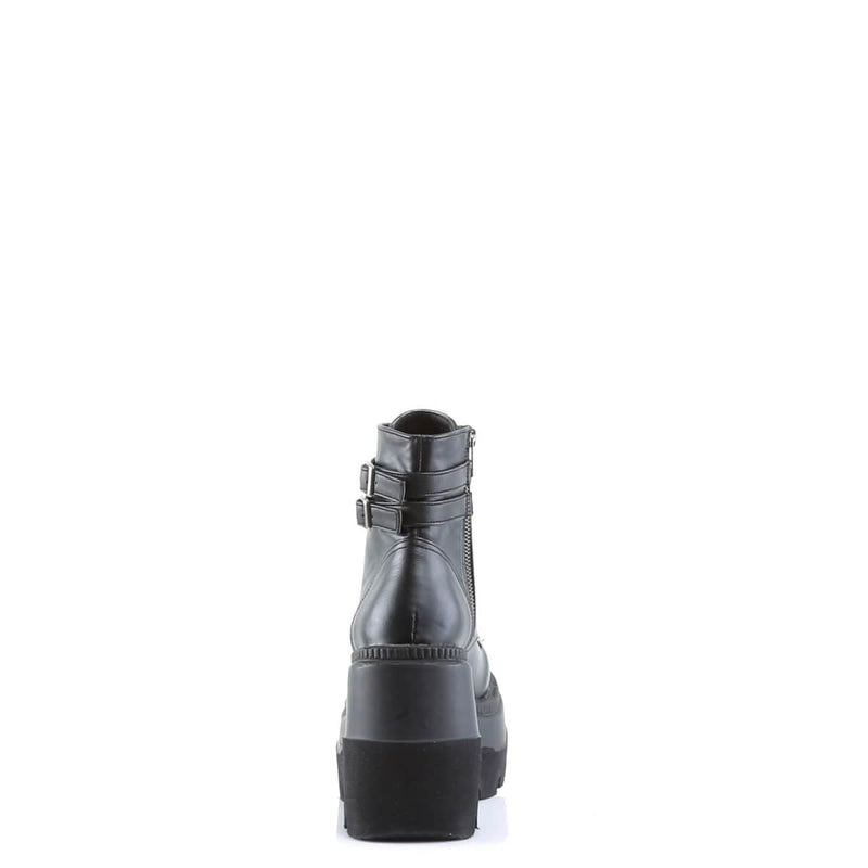 Demonia SHAKER-52 Ankle Boot (Black Vegan Leather)