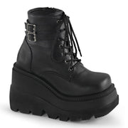 Demonia SHAKER-52 Ankle Boot (Black Vegan Leather)